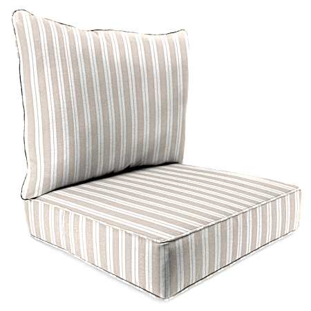 2-Pc Deep Seat Cushion Beige Stripe