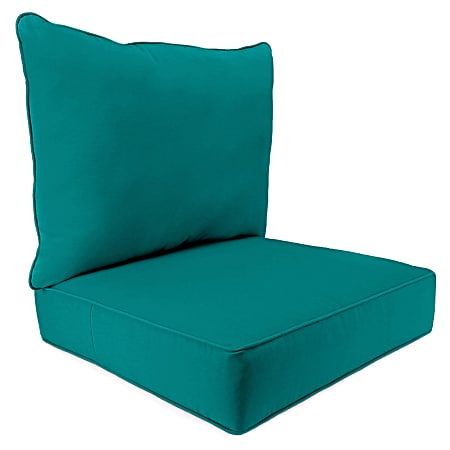 2-Pc Deep Seat Cushion Teal Celestial
