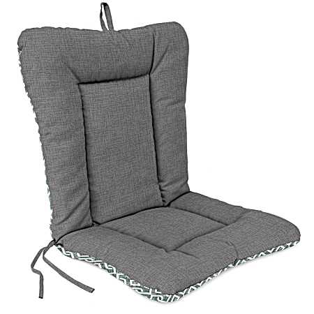 Wrought Iron Chair Cushion Grey Weave