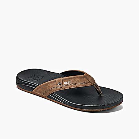Men's Brown Cushion Spring Flip Flops
