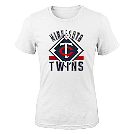 Youth Minnesota Twins White Cotton Short Sleeve Tee