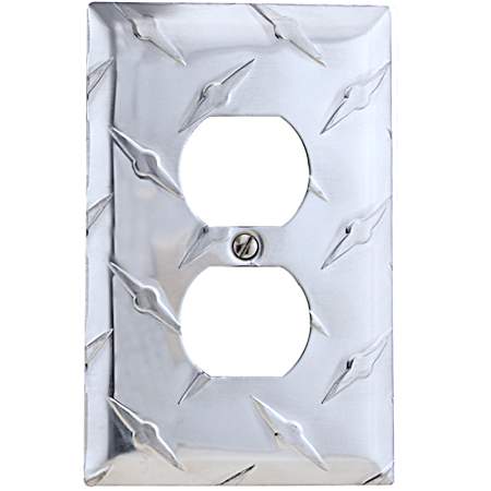 Diamond Plate Duplex Wall Plate