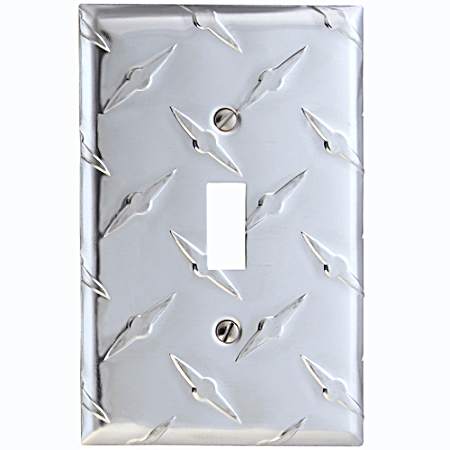 Diamond Plate Toggle Wall Plate