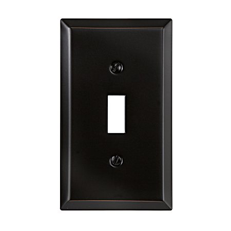 Aged Bronze Steel Wallplate - Toggle