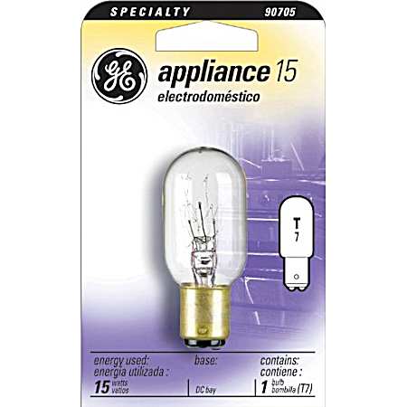 15W T7DC Appliance Light Bulb
