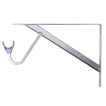 Closet-Pro Heavy Duty Shelf & Rod Bracket - Brushed Nickel