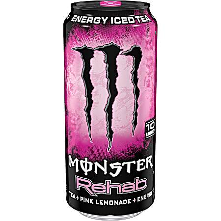 Monster Rehab 16 oz Tea & Pink Lemonade Non-Carbonated Energy Iced Tea
