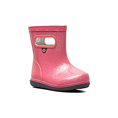 Infant Girls' Pink Skipper II Glitter Rainboots