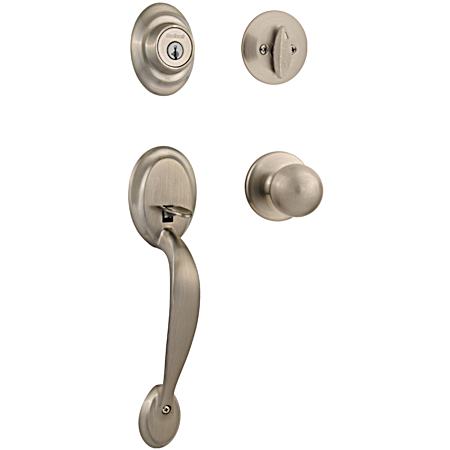 Dakota Handleset with Polo Knob - Satin Nickel