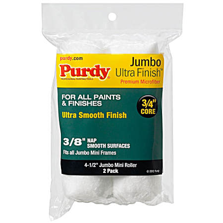 Jumbo Ultra Finish 4.5 in Paint Roller Covers - 2 Pk