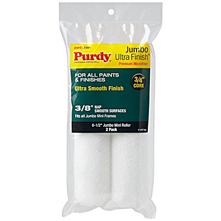 Jumbo Ultra Finish 6.5 in Paint Roller Covers - 2 Pk