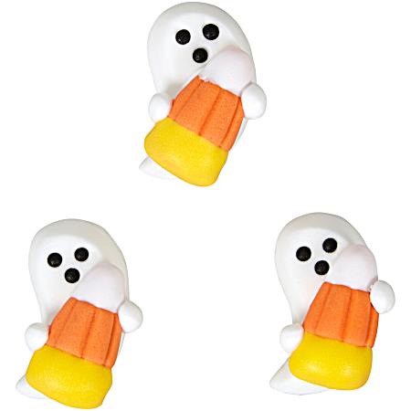 Ghost with Candy Corn Icing Decorations - 12 Ct