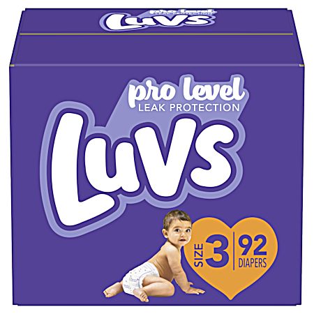Family Pack Size 3 Diapers - 92 Ct