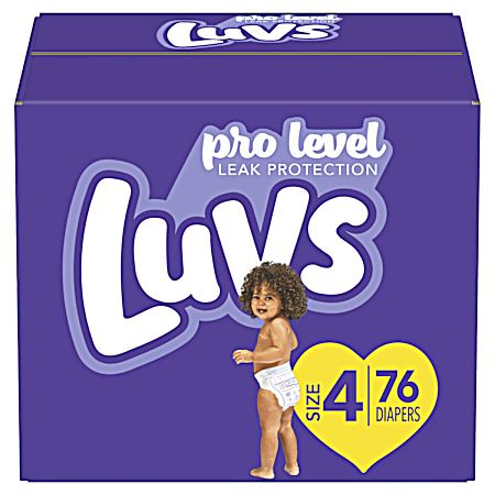 Family Pack Size 4 Diapers - 76 Ct