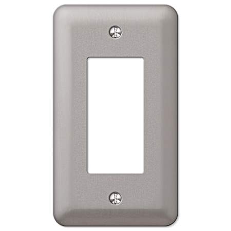 Devon 1 Rocker Wallplate - Brushed Nickel Steel