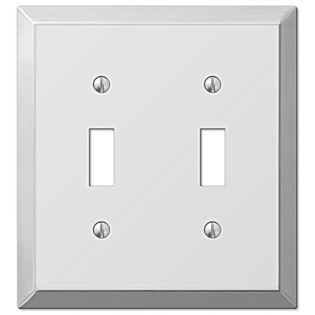 Century 2 Toggle Wallplate - Polished Chrome Steel