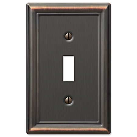 Chelsea 1 Toggle Wallplate - Aged Bronze Steel