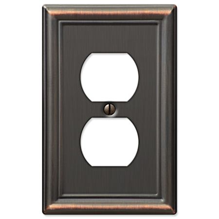 Chelsea 1 Duplex Outlet Wallplate - Aged Bronze