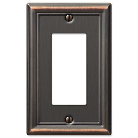 Chelsea 1 Rocker Wallplate - Aged Bronze Steel