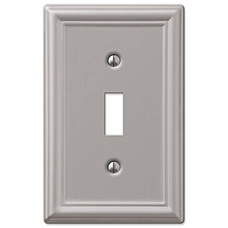 Chelsea 1 Toggle Wallplate - Brushed Nickel Steel