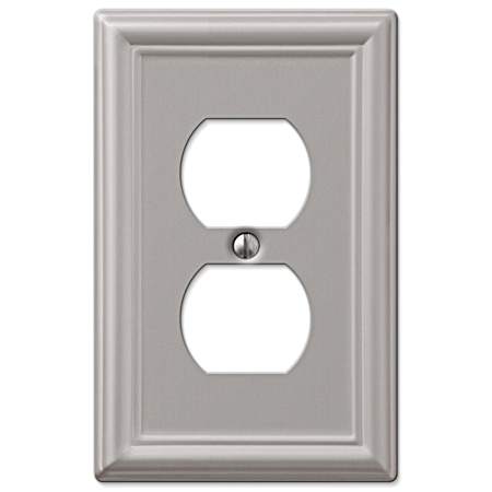 Chelsea 1 Duplex Outlet Wallplate - Brushed Nickel