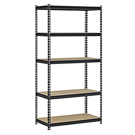 Black 5 Level Rivet Shelving