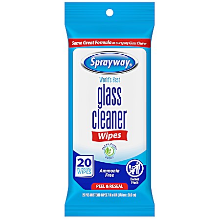 Glass Cleaner Wipes - 20 ct