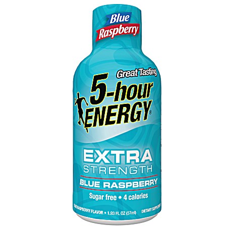 Extra Strength 1.93 oz Blue Raspberry Energy Shot