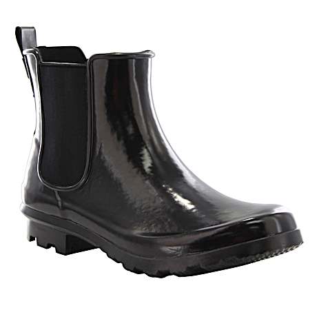 Ladies' Black Classic Chelsea Neoprene Ankle Boots
