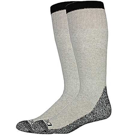 Men's King Stain Resister White Crew Socks - 6 Pk