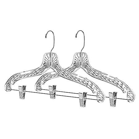 Crystal Suit Hangers w/ Clips - 2 Ct