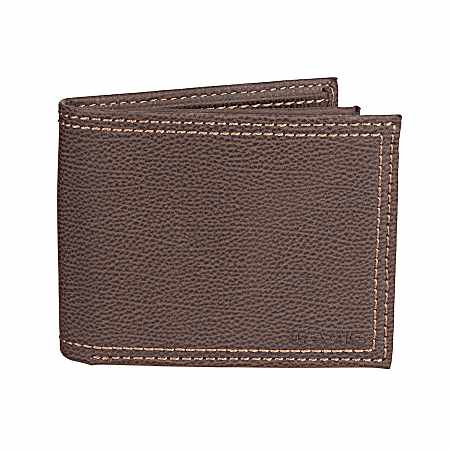 Men's Brown RFID-Blocking Extra Capacity Slimfold Wallet