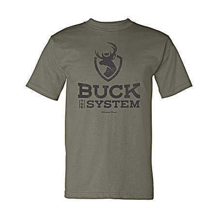 Men's Safari Buck The System Graphic Short Sleeve Shirt