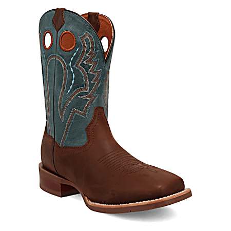 Men's Brown/Blue Leighton Western Boots