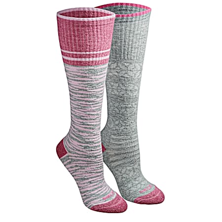 Women's Over-The-Calf Compression Socks - 2 Pk