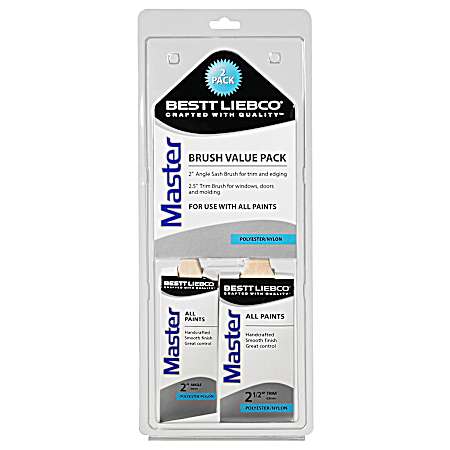 Master 2 in Angle & 2.5 in Trim Paint Brush Pack