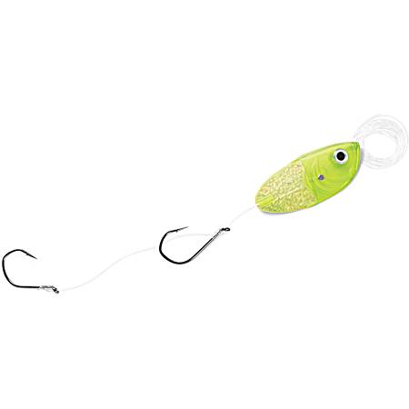 Fish Candy UV Chartreuse Cut Bait Head w/Rigging