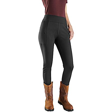 Women's Force Black Fitted Lightweight Utility Leggings