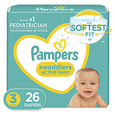Swaddlers Jumbo Pack Size 3 Diapers - 26 Ct