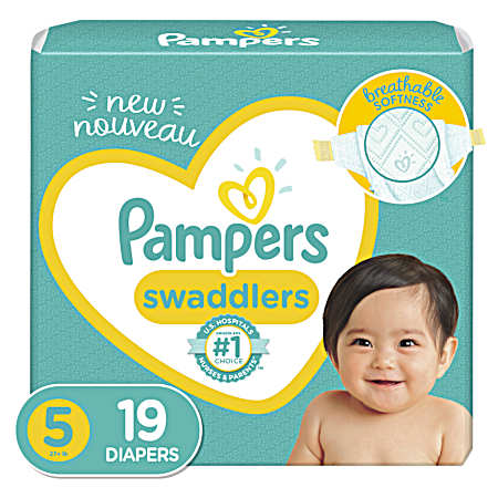 Swaddlers Jumbo Pack Size 5 Diapers - 19 Ct