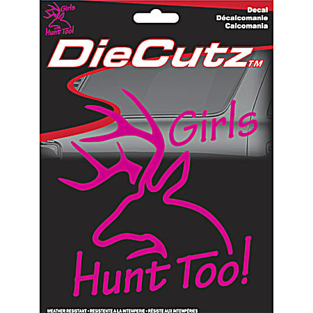 Pink Girls Hunt Too Decal