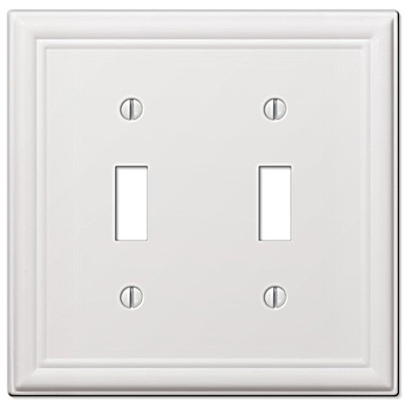 Chelsea White Steel - 2 Toggle Switchplate
