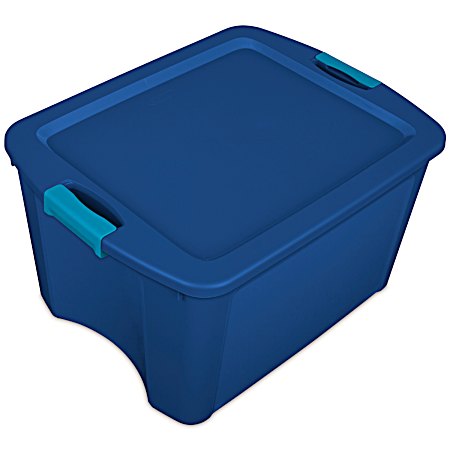 18 gal Blue Latch and Carry Storage Tote