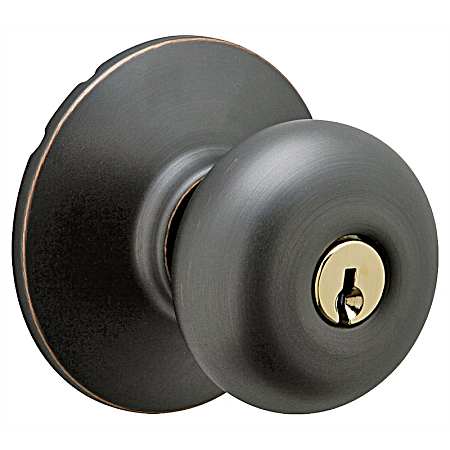 Plymouth F51 Aged Bronze Keyed Entry Knob Lockset