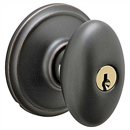 Siena F51 Aged Bronze Keyed Entry Knob Lock