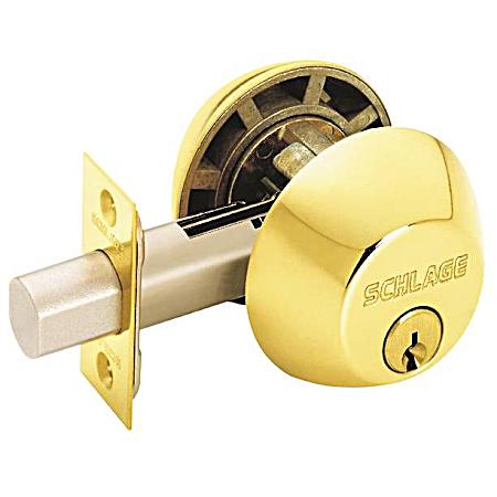 Alike Bright Brass Keyed Double Cylinder Heavy Duty Dead Bolt
