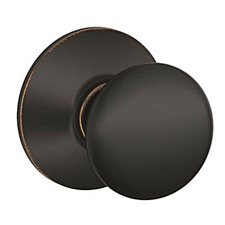 Plymouth Aged Bronze Round Door Knob Lockset