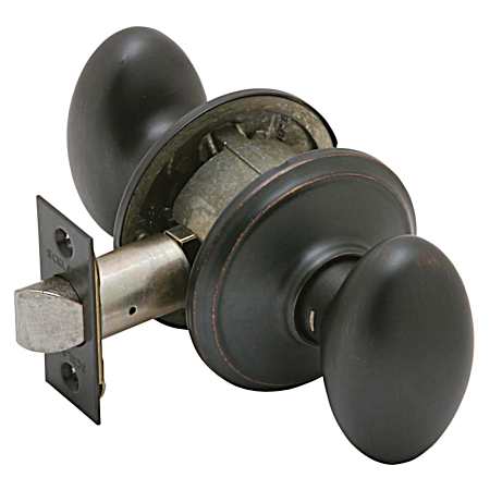 Sienna Aged Bronze Decorative Egg Door Knob Lockset