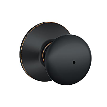 Plymouth Aged Bronze Transitional Round Door Knob Lockset