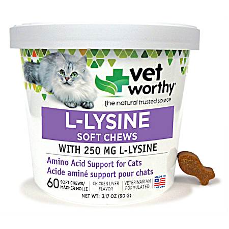Lysine Soft Chews for Cats - 60 Ct